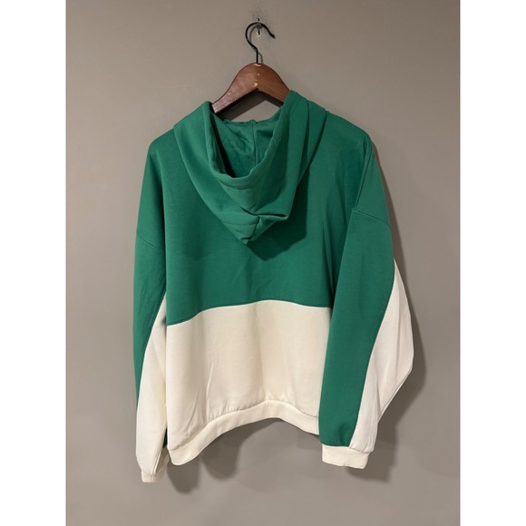 Z SUPPLY Colorblock Half Zip Sweatshirt Hoodie Green/Cream Size  XL NEW - Picture 7 of 9